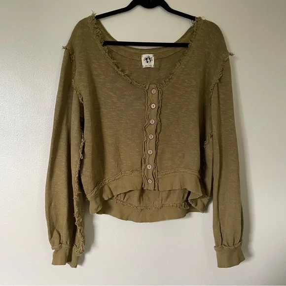 FP We The Free | Olive Button Crop Cardigan | Size Small - Picture 2 of 13